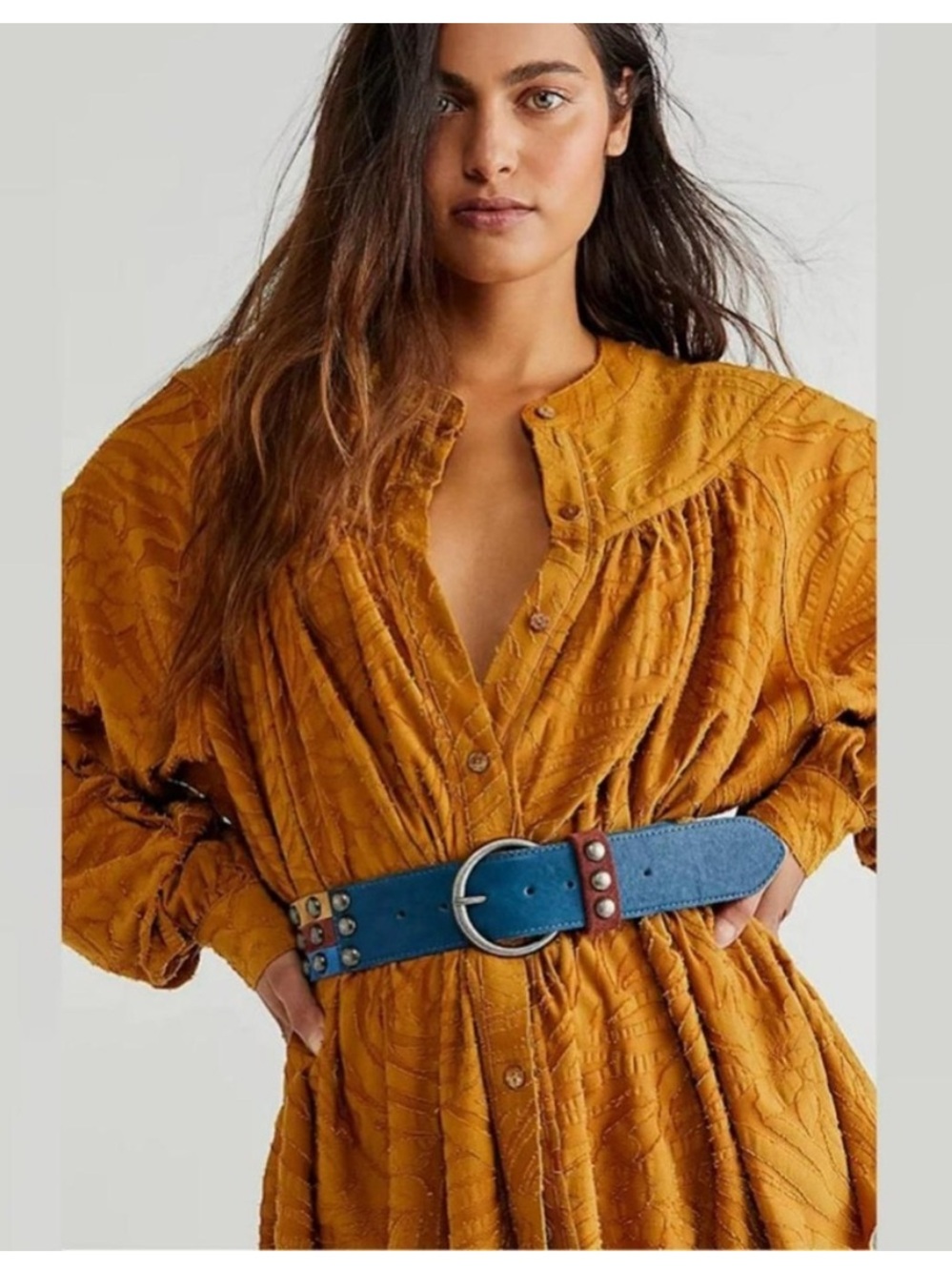 Free People Can't Stop Dreaming Flowy Tunic Top Western